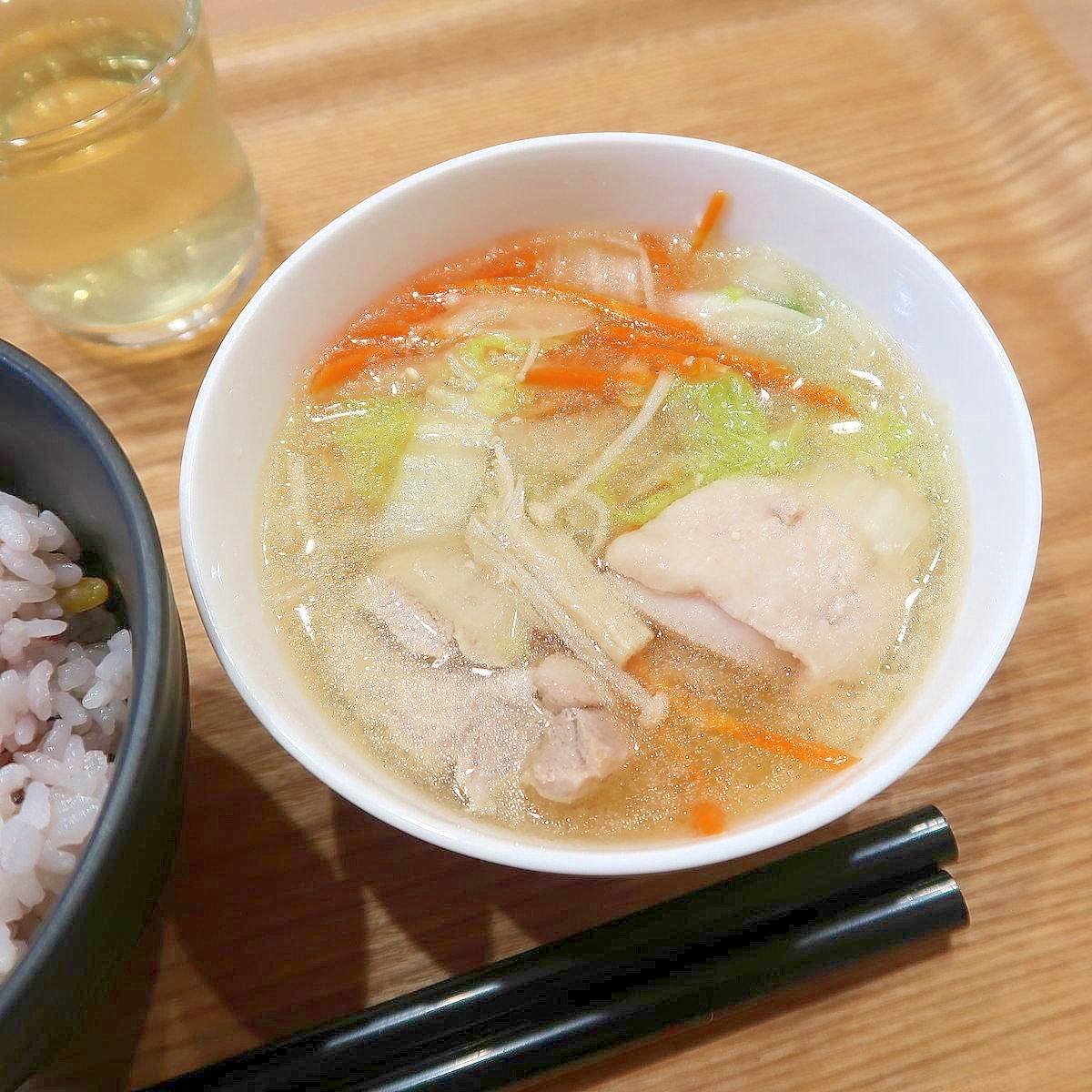 とり野菜みそ風お味噌汁★減塩・低カリウム志向