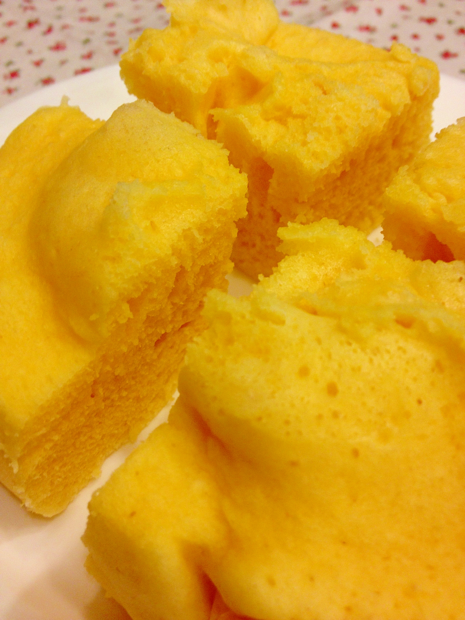 レンジで2分♪ふわふわ卵蒸しパン