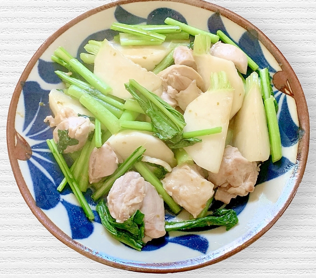 かぶと鶏肉の柚子胡椒炒め