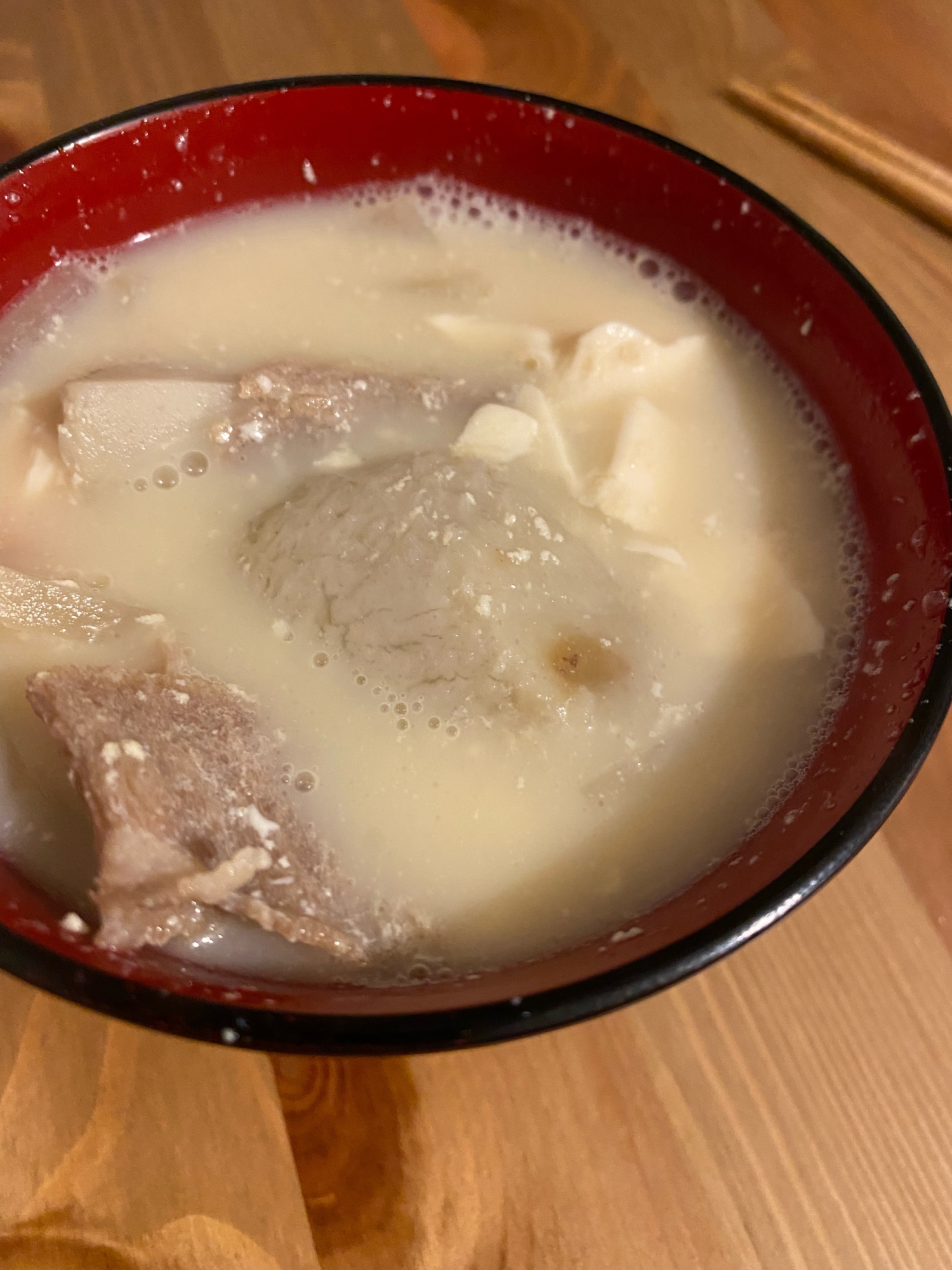 無調整豆乳で豆乳鍋