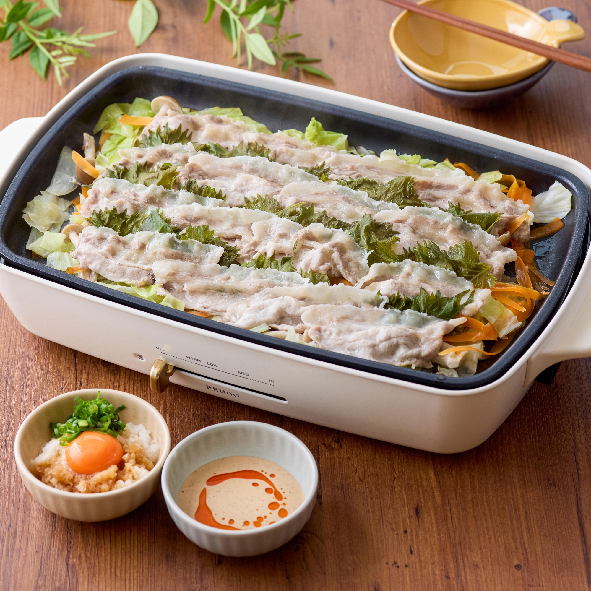 ホットプレート蒸ししゃぶ