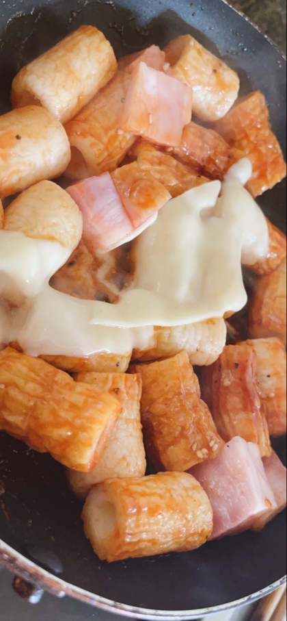 簡単お弁当おかず！ちくわの味噌チーズ