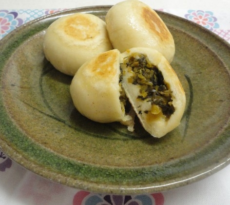こんがり☆野沢菜おやき
