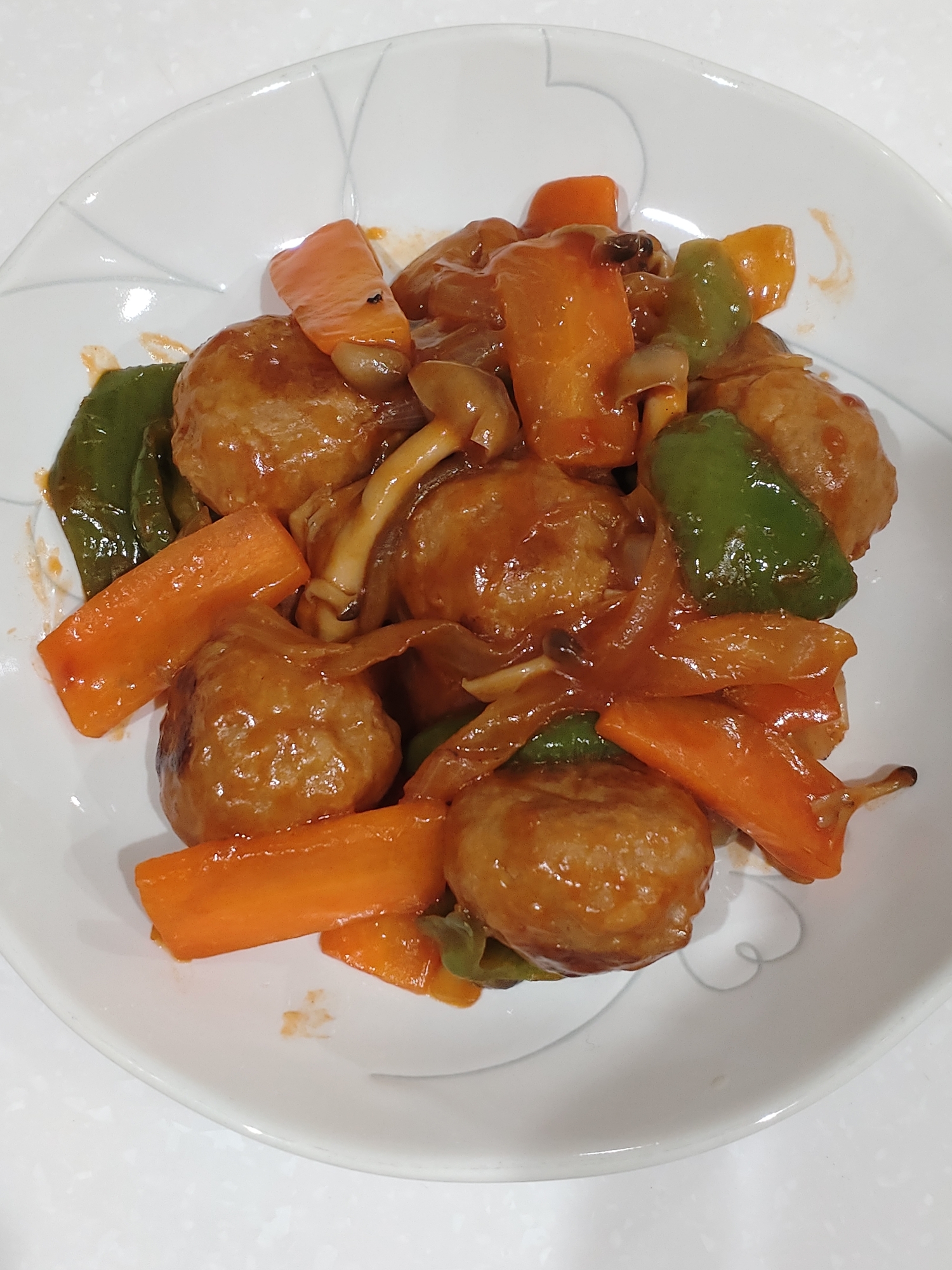肉団子と野菜の甘酢あん