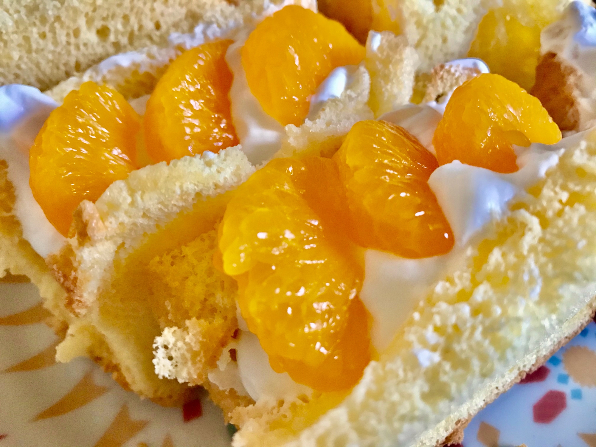 みかんの缶詰でケーキ♡