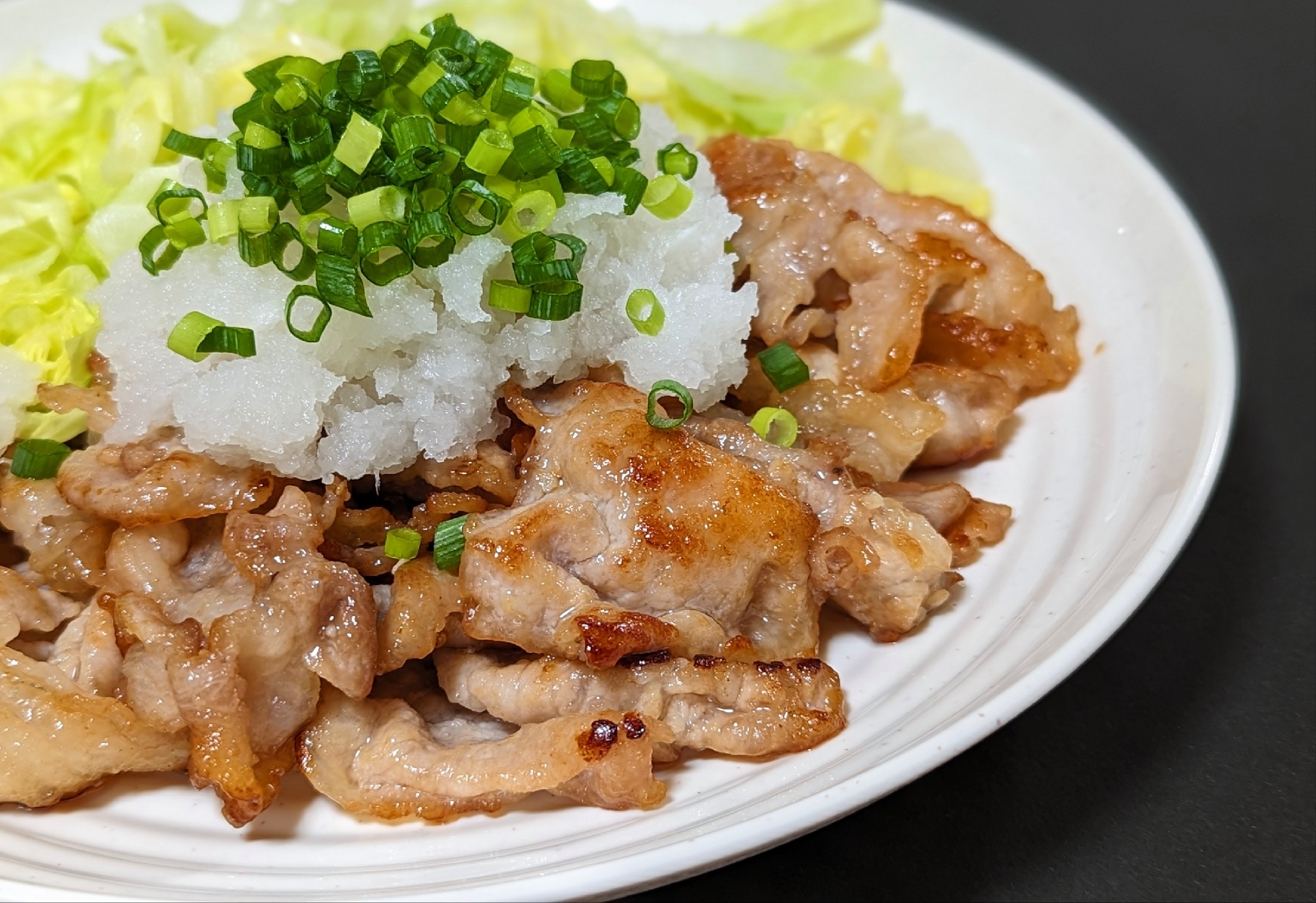 さっぱり塩味の豚ロース焼肉♪
