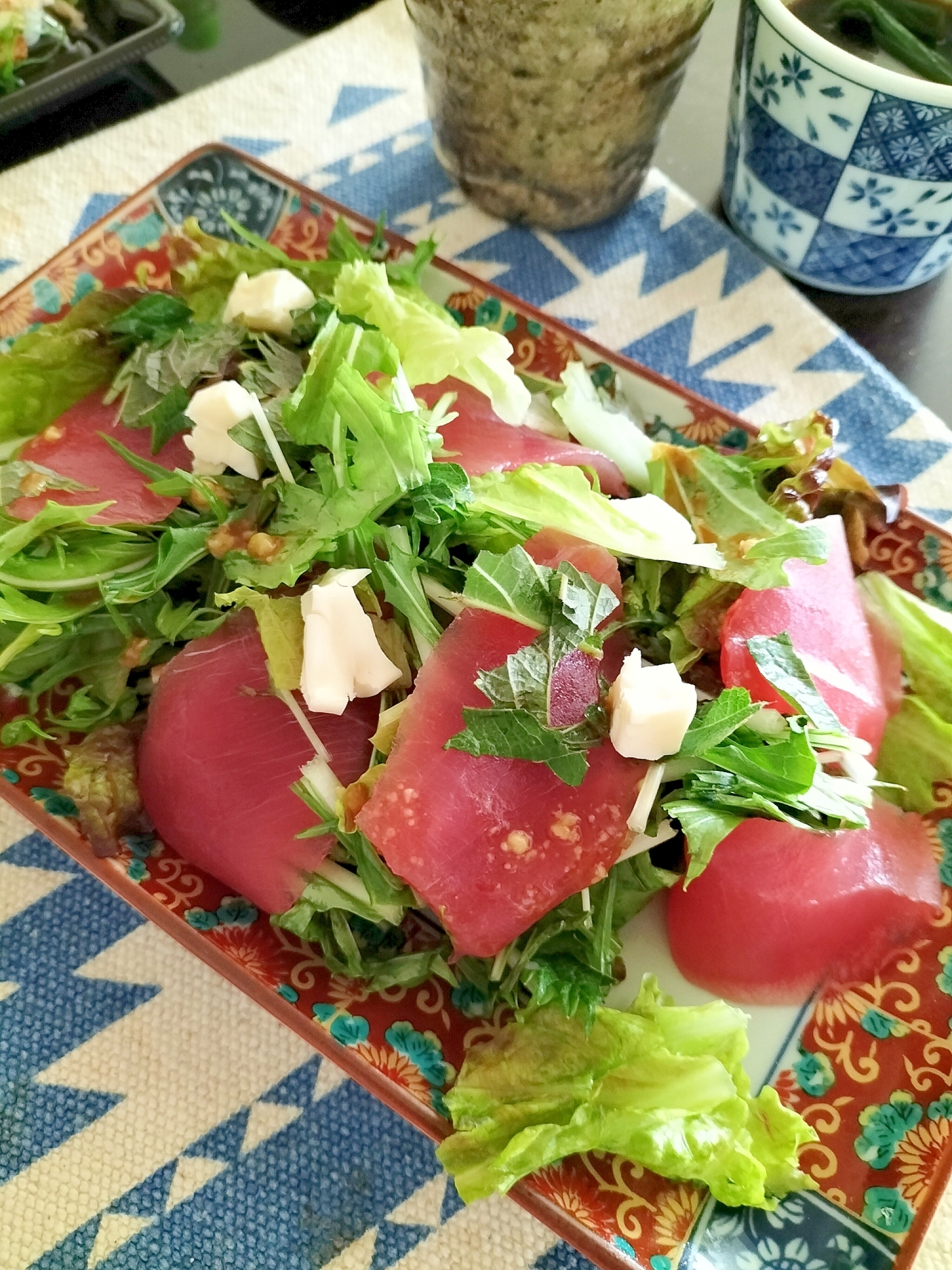 マグロとモッツァレラのしそサラダ♪