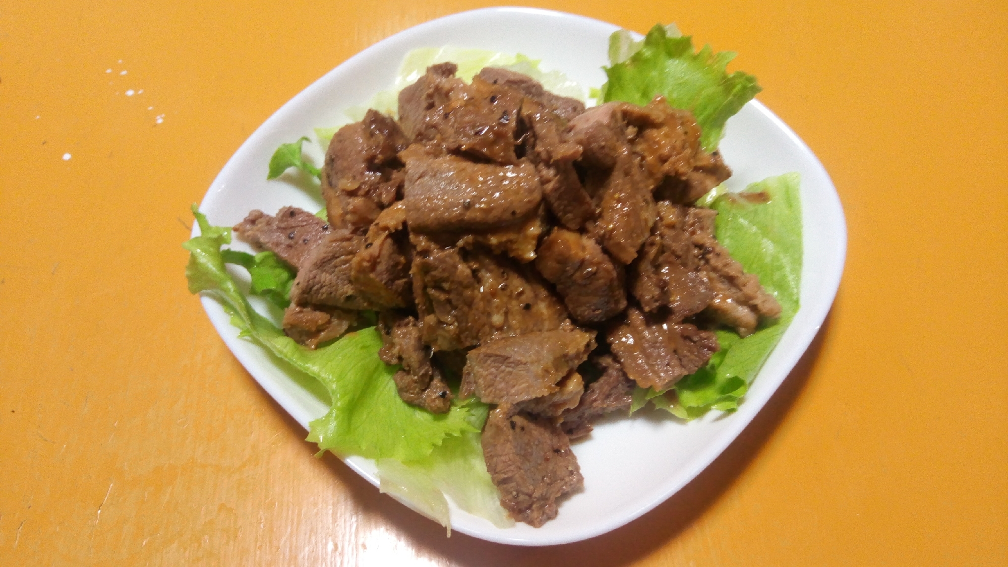 鹿肉のサイコロ焼き