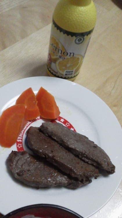 鹿肉のネギ塩レモン焼き