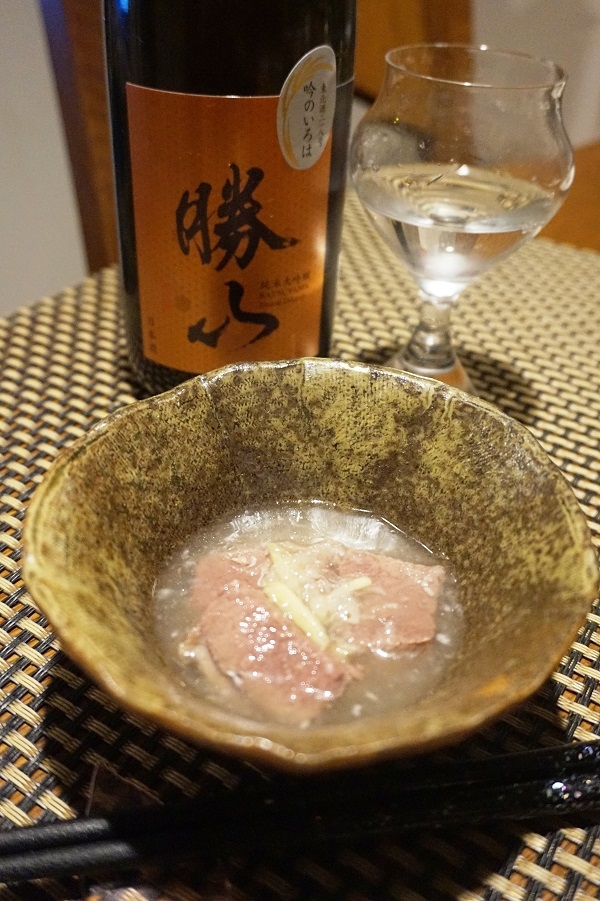酔い出汁でます、鹿の霙生姜煮